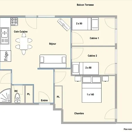 Cozy 2 Pieces A 300m Des Pistes - 6 Pers - - Fr-1-595-85 Кре-Волан